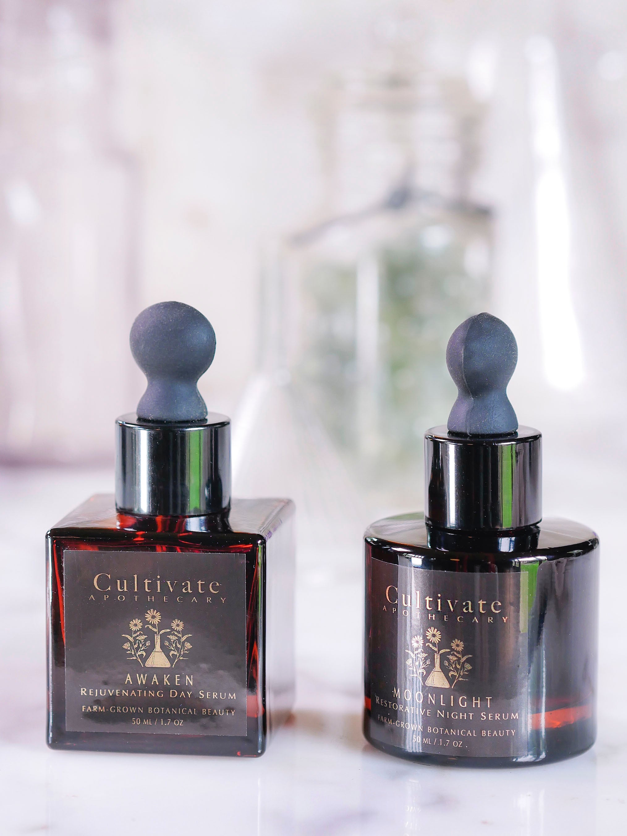 Set of face serums for sensitive skin.