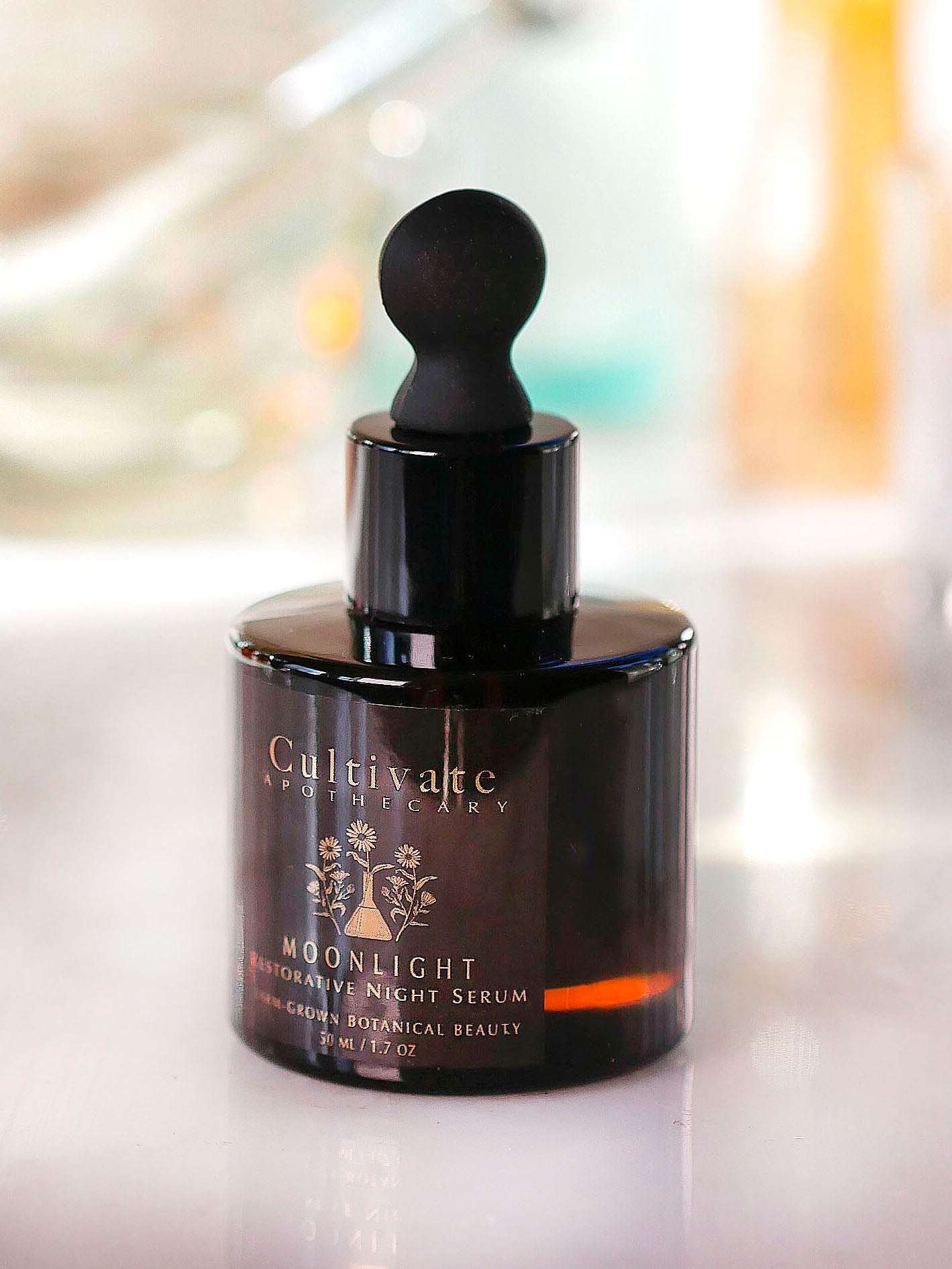 Night serum from the dry skin skincare set.