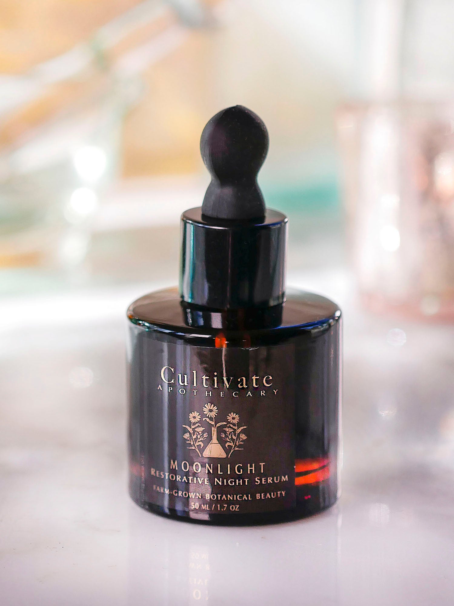 Night serum from the skincare set for combination skin by Cultivate Apothecary.
