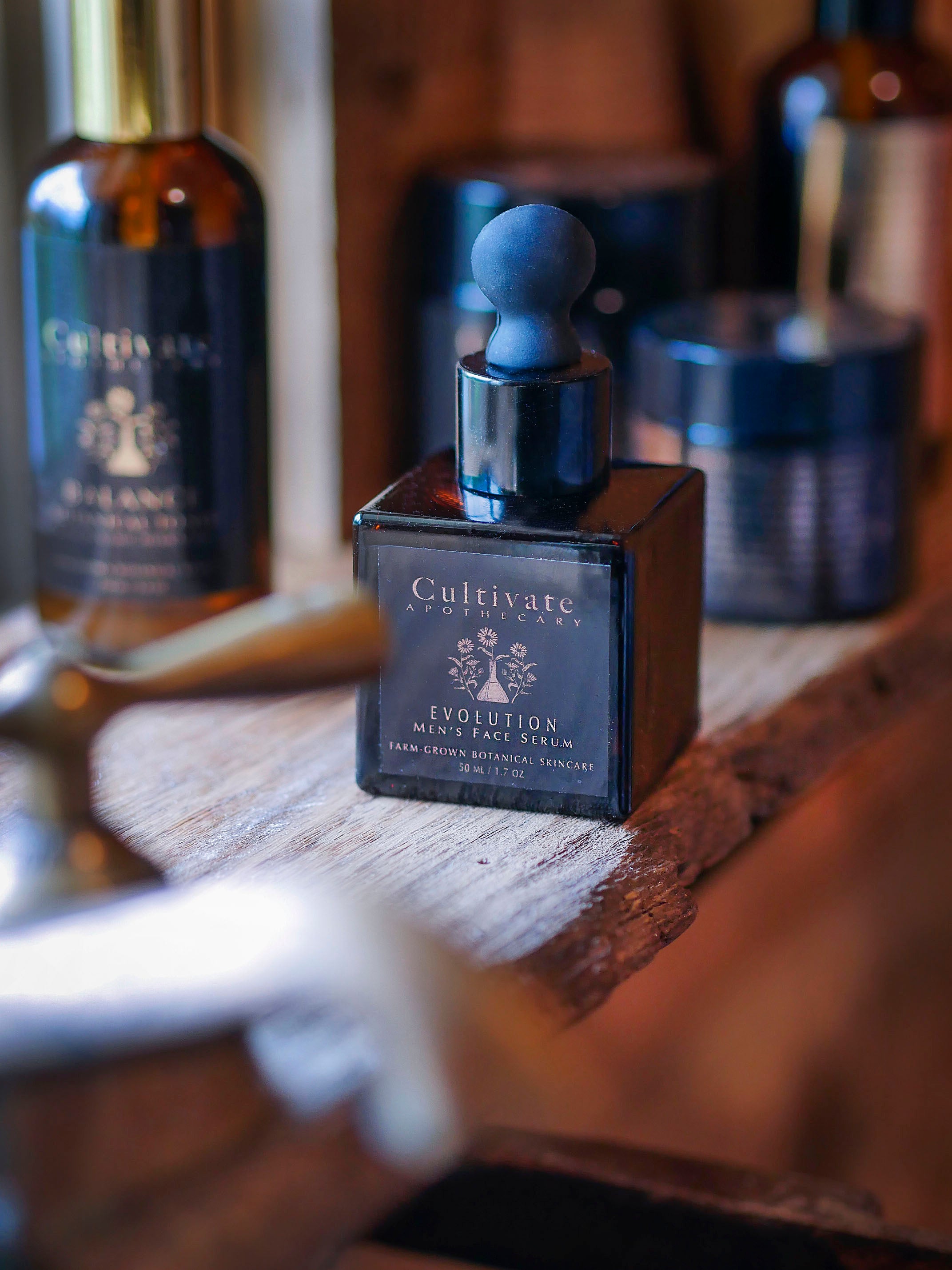 Men's skincare set including the best natural men's skincare products from Cultivate Apothecary.